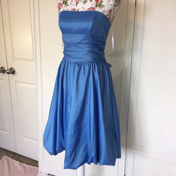 Strapless Sky Blue Dress - Picture 3 of 4